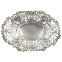 Victorian Sterling Silver Basket Antique Victorian Sterling Silver Basket