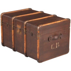 Antique French Traveling Trunk, Early 1900s