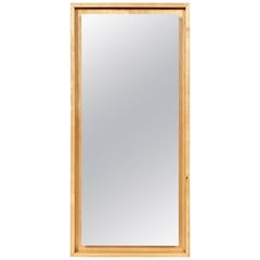 Mid-20th Century Inset Maple Wood Mirror Attributed to Conant Ball