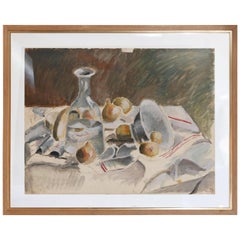 Vintage Watercolor Still Life from France