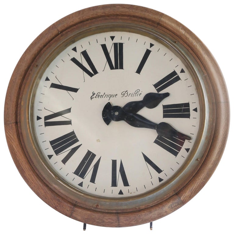 Vintage Brillie Wall Clock at 1stDibs