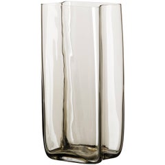 Bosco Carlo Moretti Zeitgenössische Vase aus mundgeblasenem Muranoglas in Beige