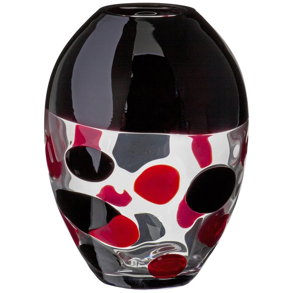 Xilos Carlo Moretti Murano Contemporary Mouth Blown Glass Vase
