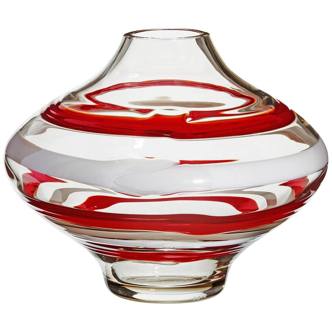 Vase contemporain en verre soufflé bouche Zibul « I Piccoli » de Carlo Moretti de Murano en vente