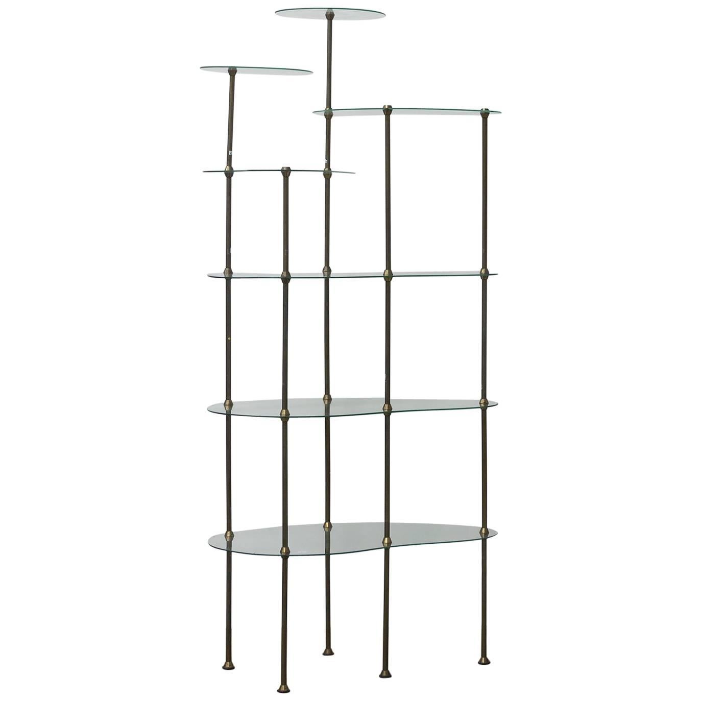 Spectacular Fifties Etagere from Bonbon shop in Paris for Exclusive Objects  For Sale