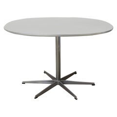 1968 Arne Jacobsen Piet Hein Dining Table Circular Series Six Star Pedestal Base