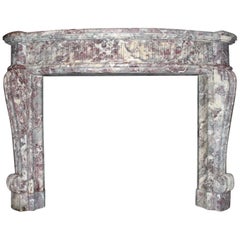 Repisa de chimenea de mármol antigua del siglo XIX