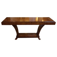 1930s Art Deco Root Wooden Console Table, Italy