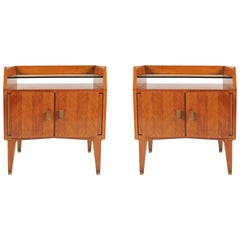 Pair of 1960s Italian Bedside Tables or Nightstands