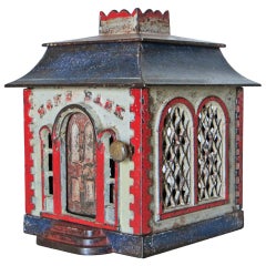 Mechanical Bank "Home Bank" Without Dormers, circa 1872