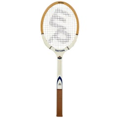 Rare raquette de tennis Tretorn en bois surdimensionnée des années 1970