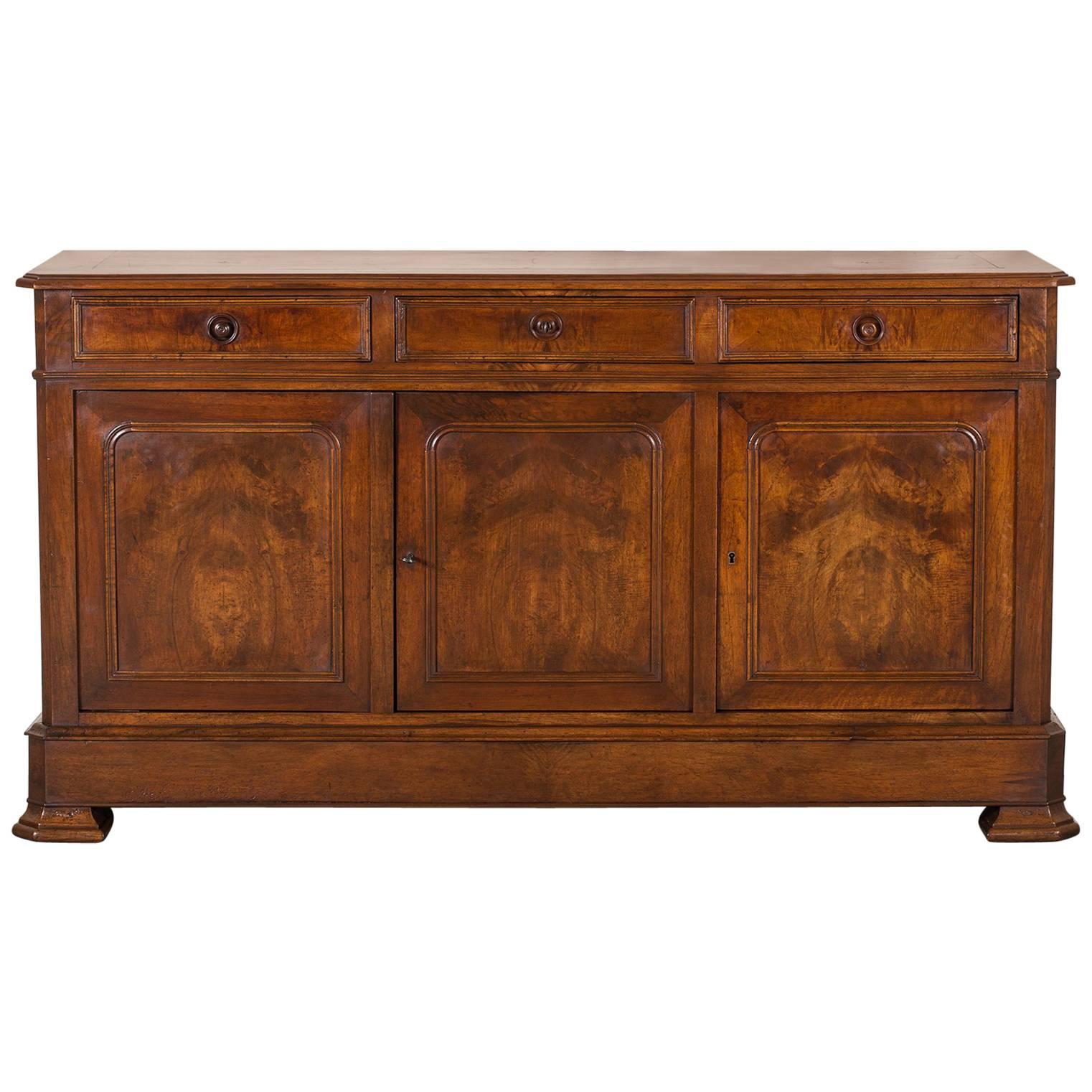 Antique French Louis Philippe Walnut Enfilade, circa 1870