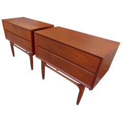 Beautiful Pair of Nightstands in the Taste of Arne Vodder, circa 1960