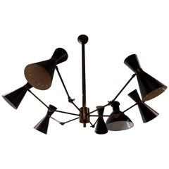 Italian Articulated Arms Chandelier 