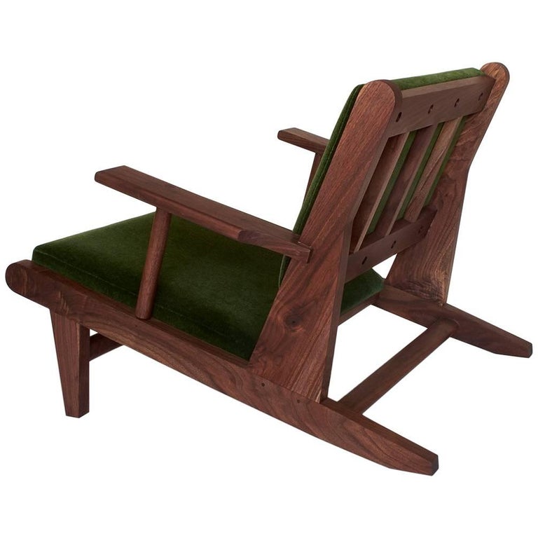 Hunting Chair, Low Upholstered Lounge Chair For Sale at 1stDibs