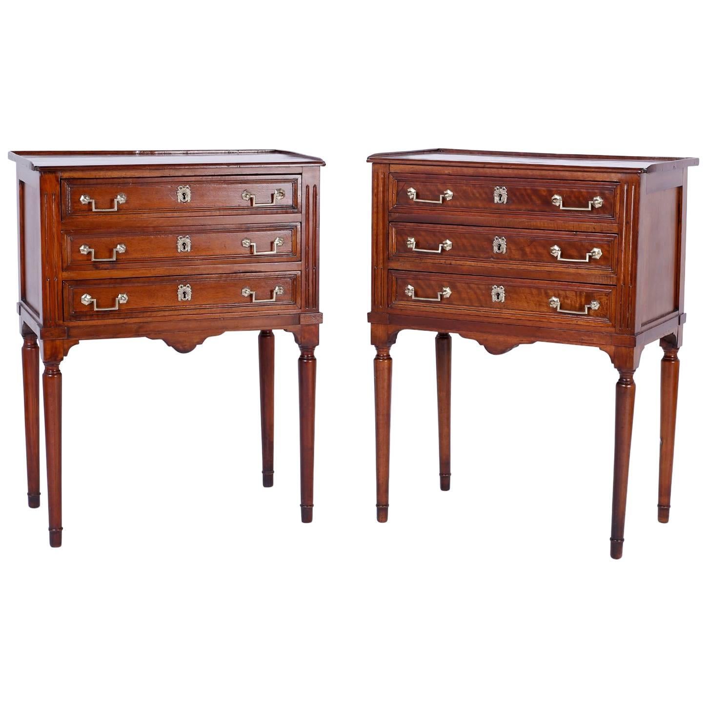 Pair of Louis XVI Style Side Tables or Nightstands