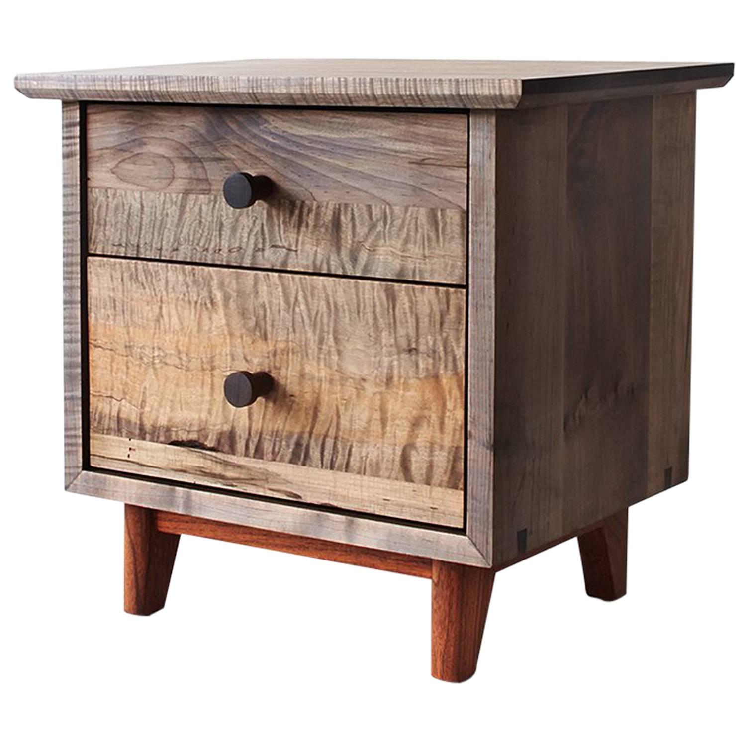 Spring Side Cabinet in Domestic Hardwoods For Sale