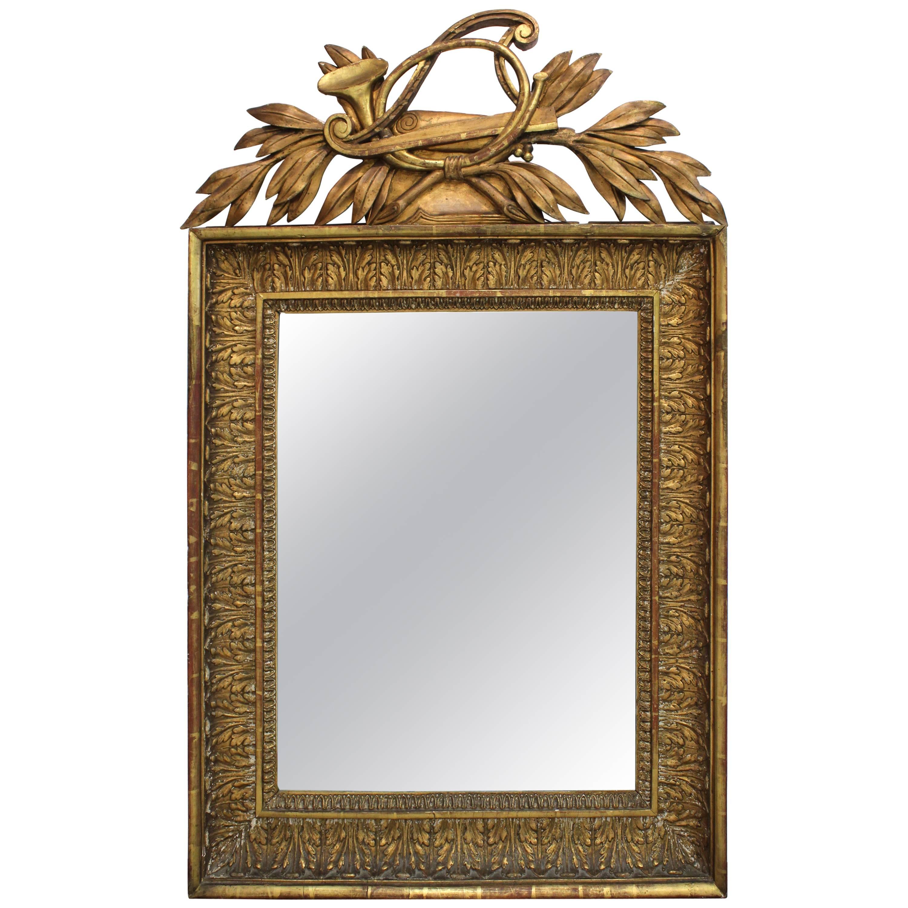 French Neoclassical Giltwood Mirror