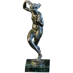 "Nude Dancer, " Rare Art Deco Bronze Sculpture of Nude Female by Max Kalish