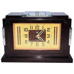 Vintage 1930s Art Deco Bakelite 8 Day Clock by Jaz