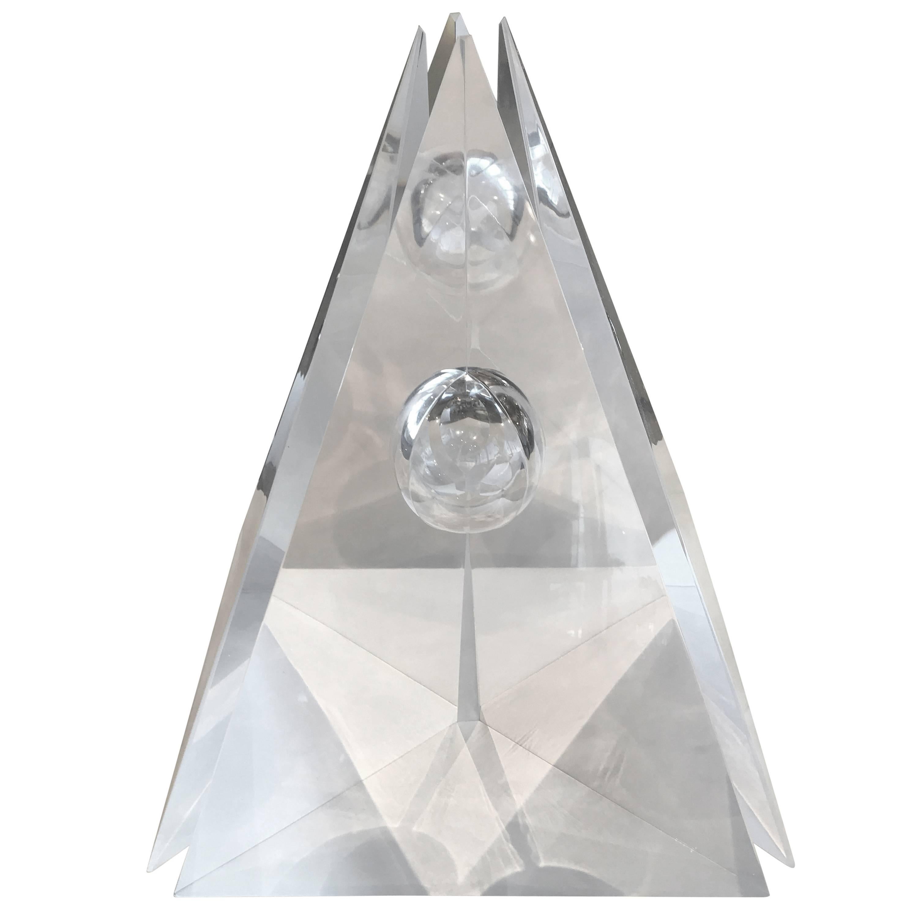 “Eye of the Pyramid” in lucite For Sale