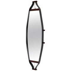 Wood Wrapped Italian Floating Mirror