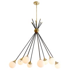 Eight-Glass Stilnovo Globe Chandelier