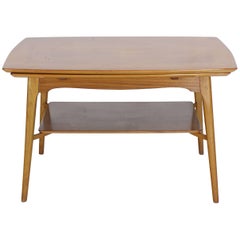 Swedish Blond Wood Expandable Refectory Coffee Side Table Childs Dining