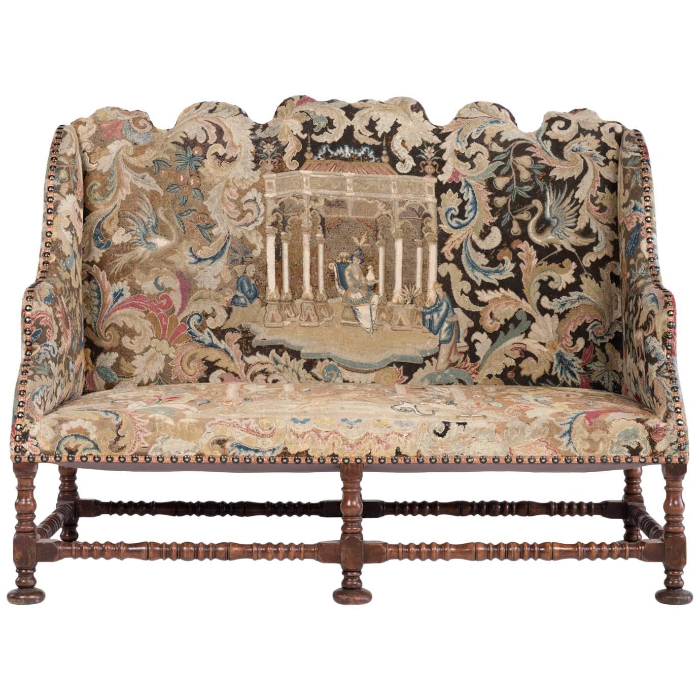 French Tapestry Sofa, circa 1880