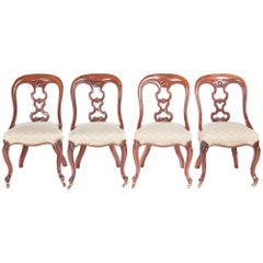 Set of Four Quality Mahogany Dining Chairs