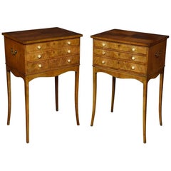 Pair of Walnut Bedside Chests