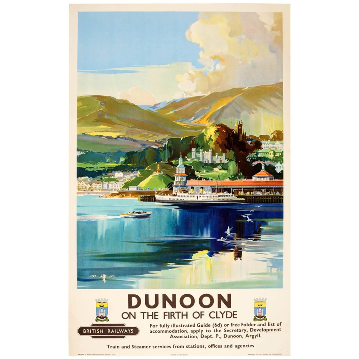 Original Vintage British Railways Poster - Dunoon On The Firth of Clyde Scotland