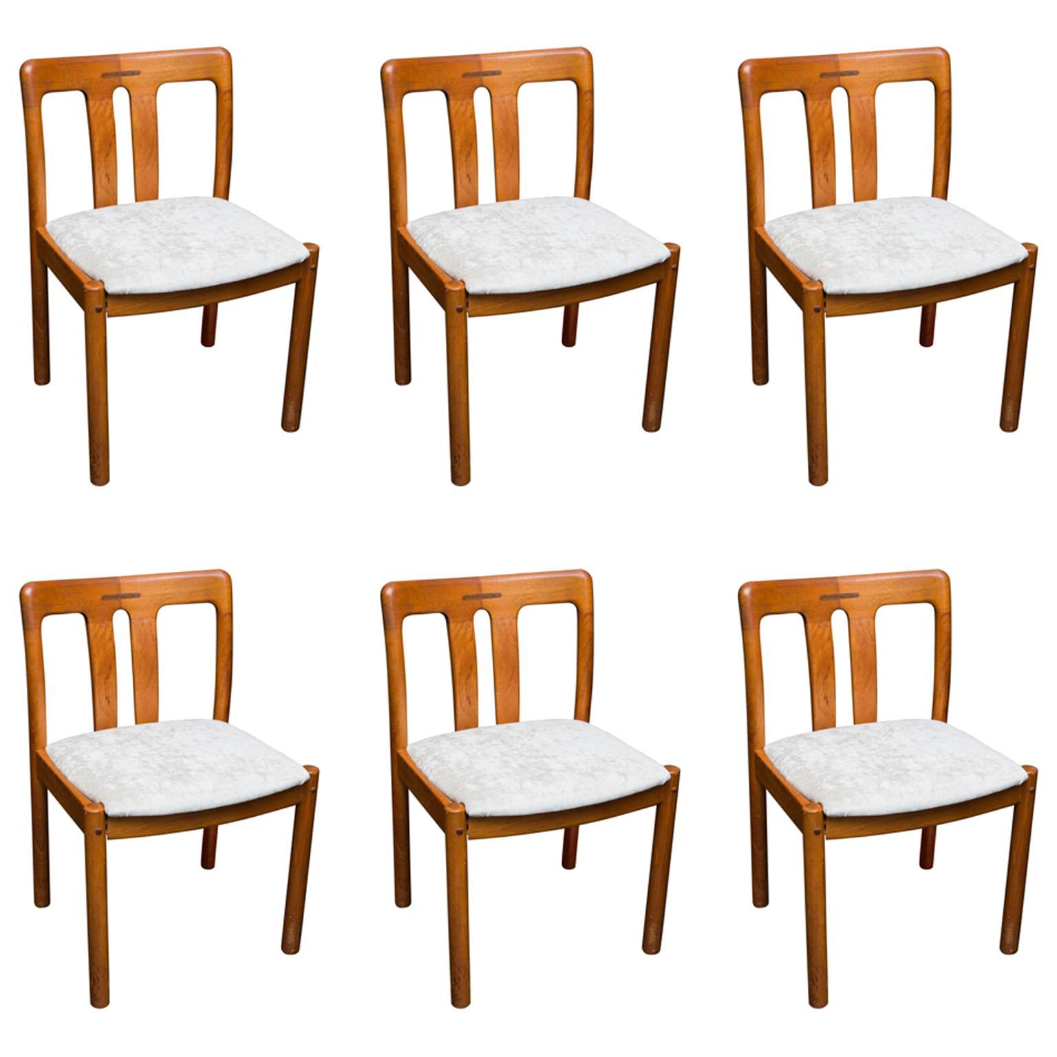 Set of Six Uldum Danish Modern Teak Dining Chairs