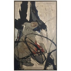 « Acrobats », huile originale sur toile, Mary Gardner Preminger, signée