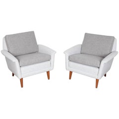 Pair of Swedish Mid-Century Modern Lounge Chairs by Folke Ohlsson for DUX