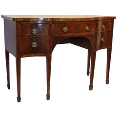 Sheraton Style Mahogany with Satinwood Inlay Sideboard, England, circa 1790