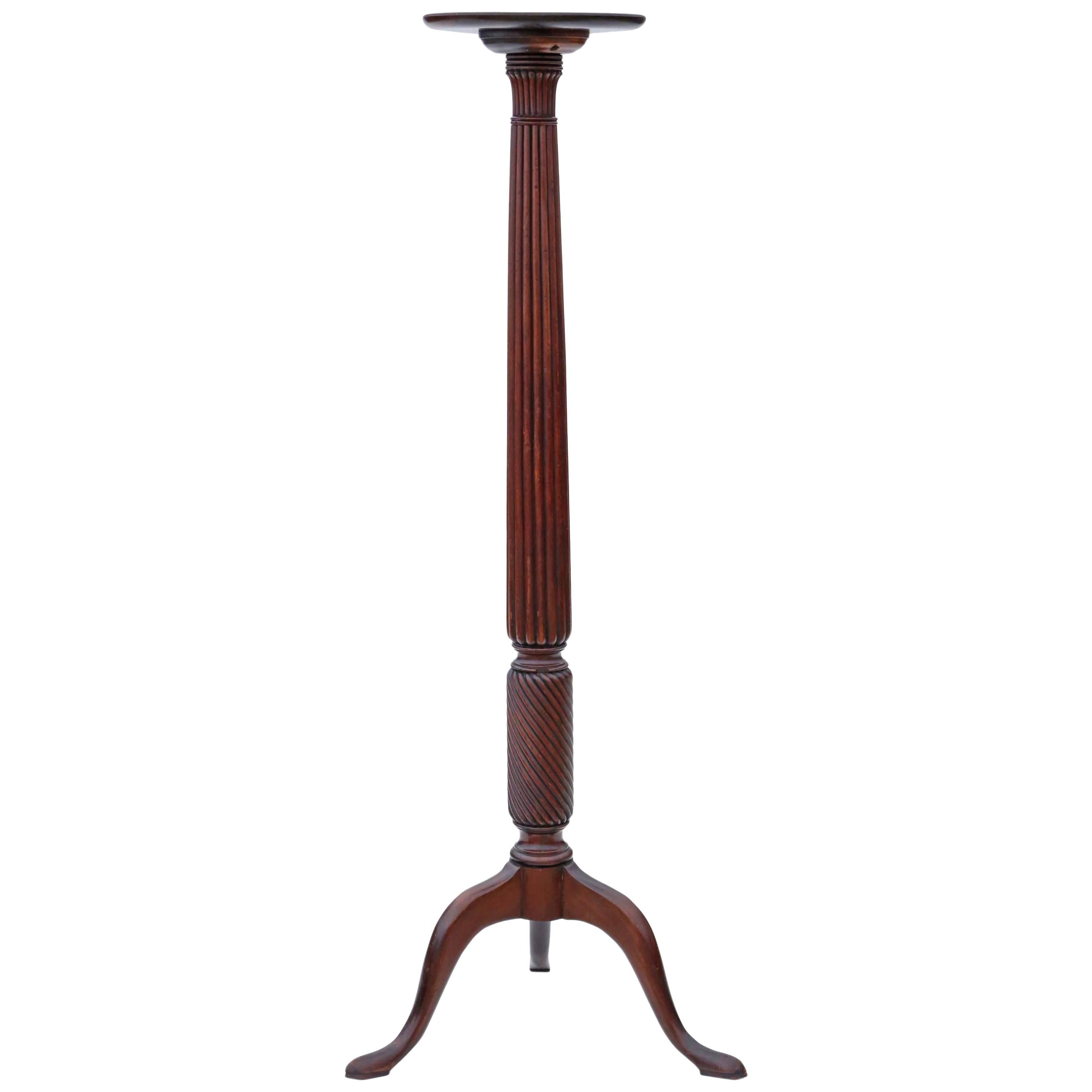 Antique Quality 19th Century Mahogany Torchiere Pedestal Plant Stand For Sale