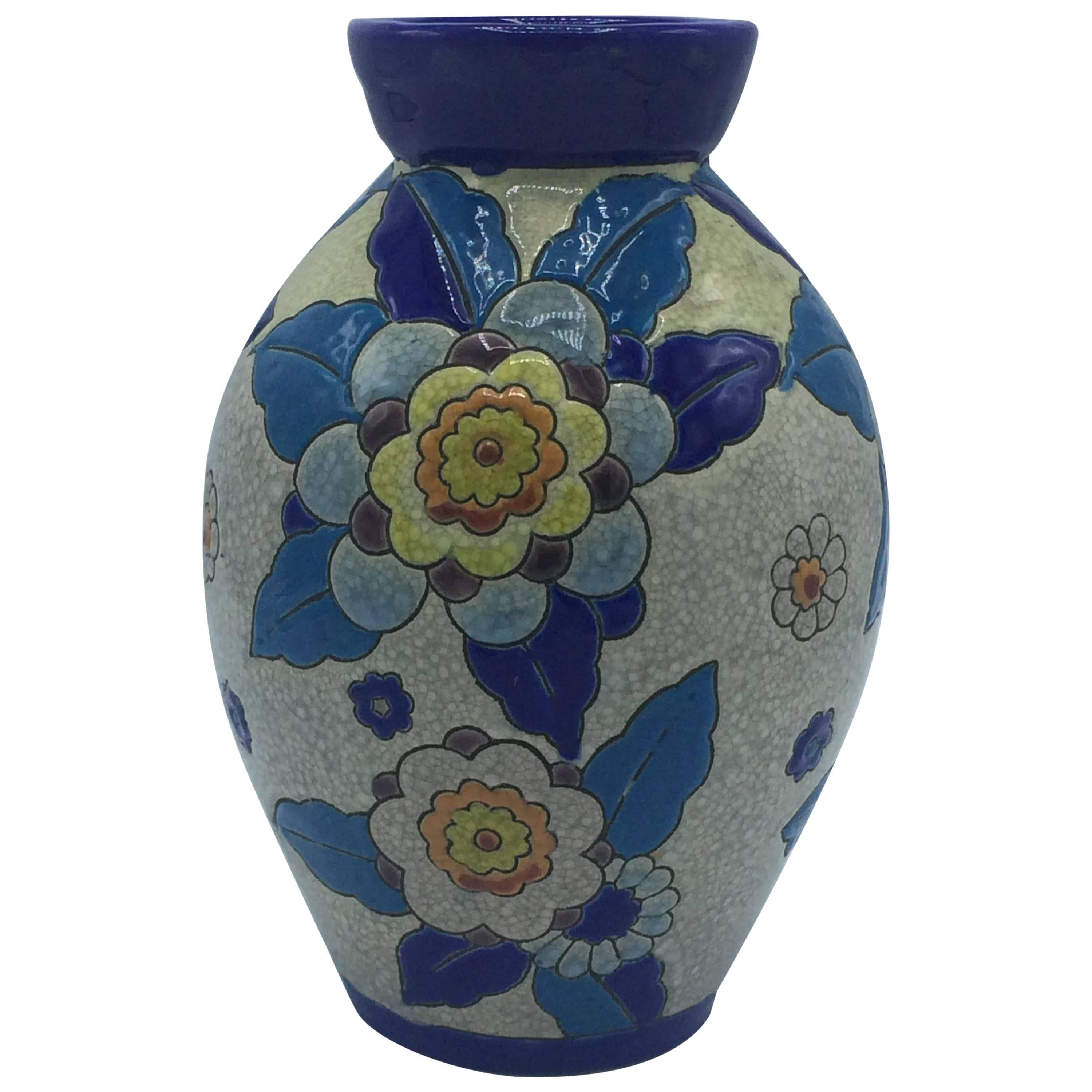 Art Deco Keramis Flower Vase, 1929 For Sale