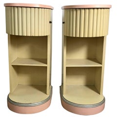 American Art Deco "Doric" Lacquered Nightstands by Kittinger