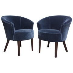Pair of English George Smith 'Petworth' Tub Chairs in Mohair