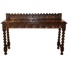 19th Century English Carved Long Console