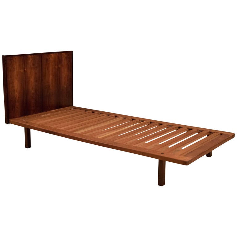 Vintage Brazilian Rosewood Twin Bed Frame For Sale at 1stdibs