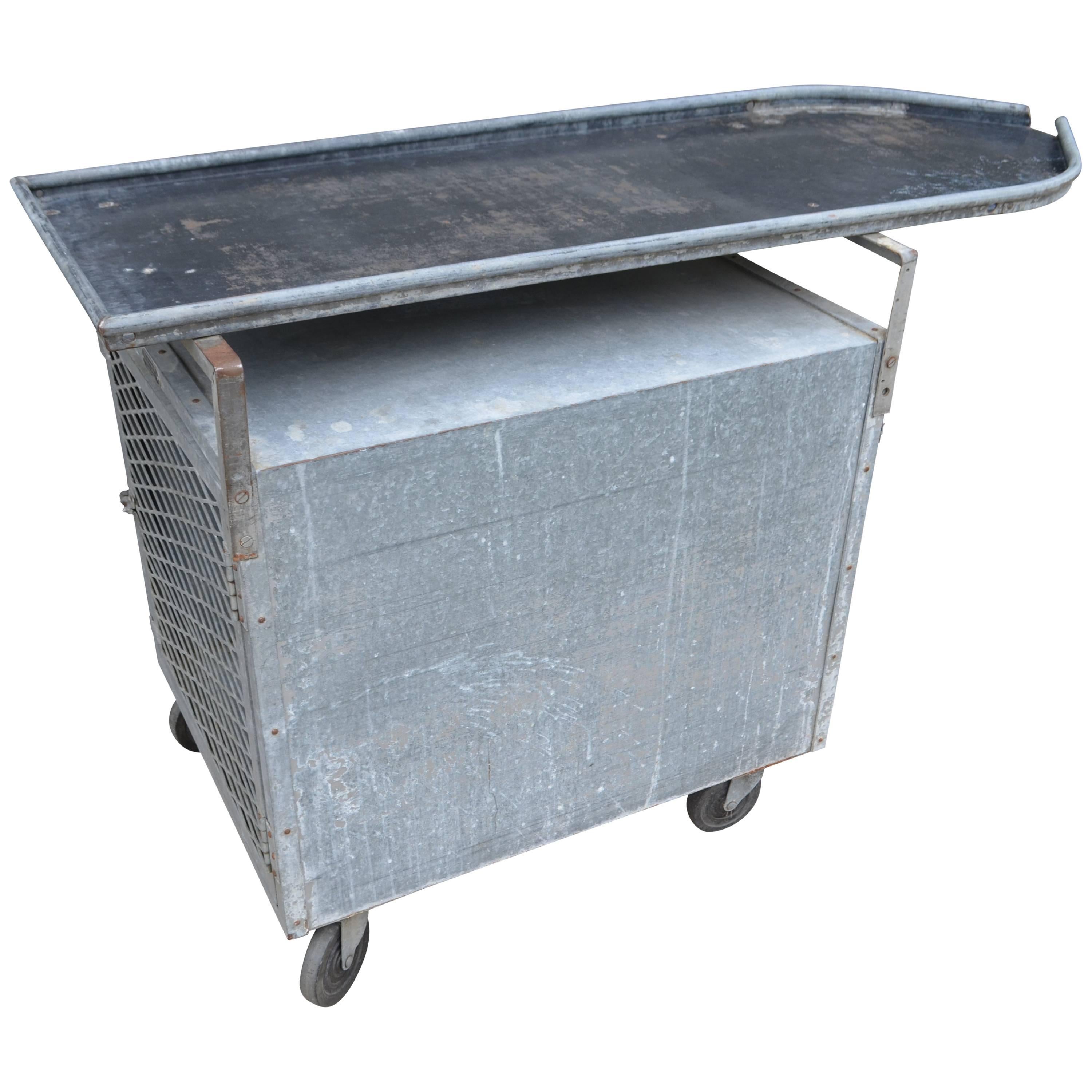 Bar on Wheels / Potting Table / Plant Stand from Galvanized Vet Exam Table