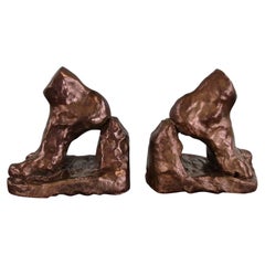 Pair of Bronze Bookends in the Form of Feet by Susan Dendy