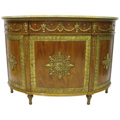 John Widdicomb Neoclassic Style Demilune Cabinet