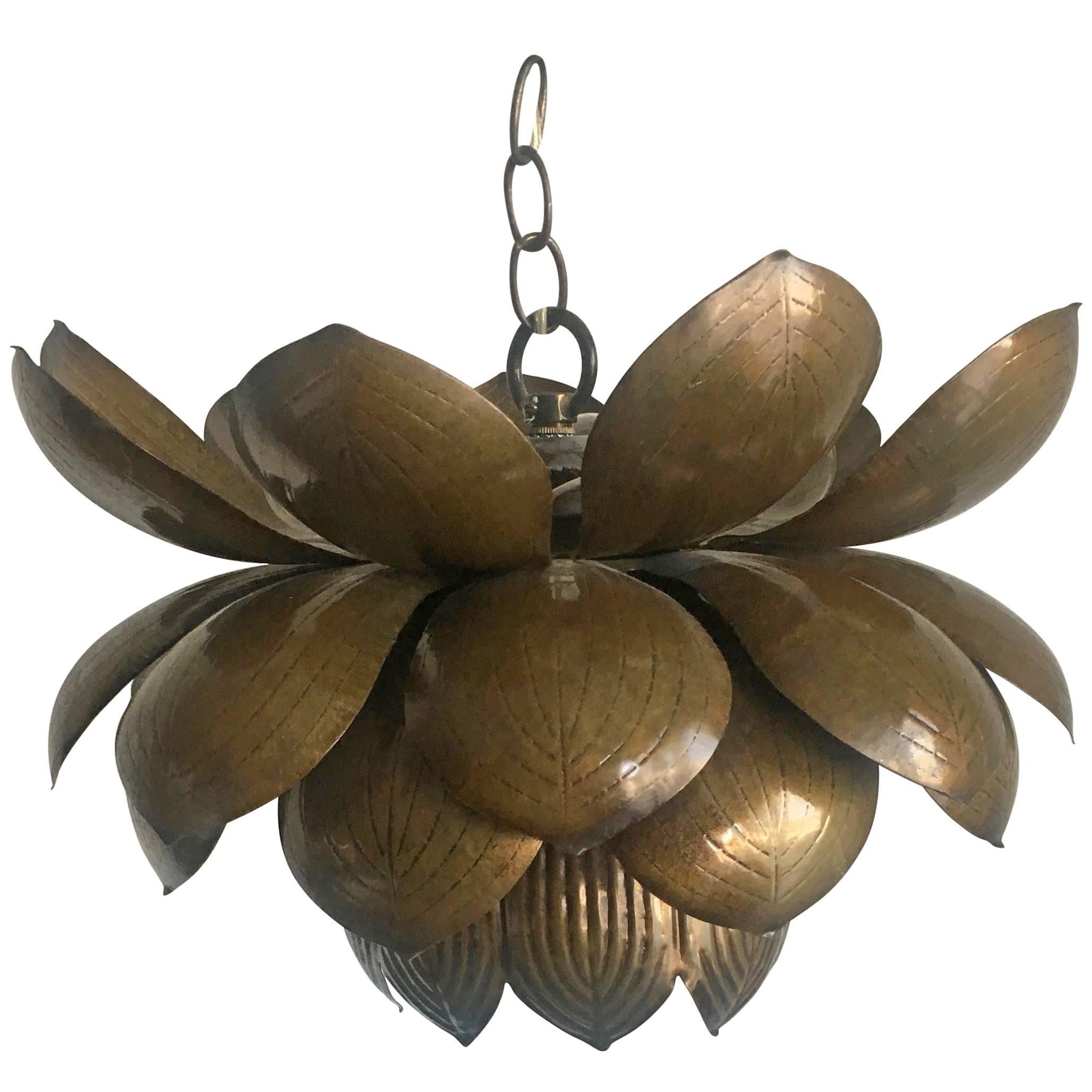 Brass Lotus Feldman Lamp