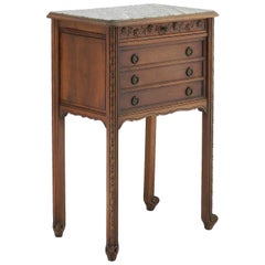 Side Cabinet Bedside Table Nightstand Antique French 19th Century Louis XVI