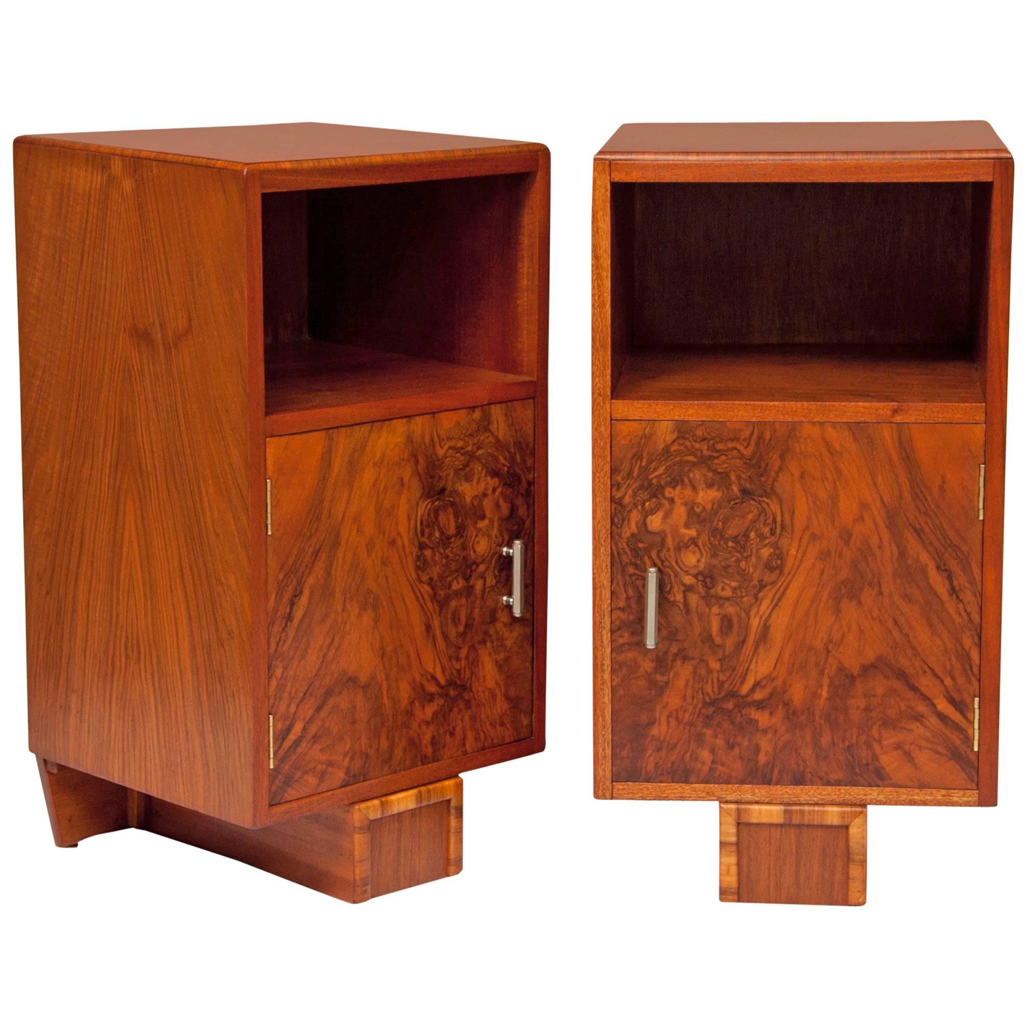 Art Deco Bedside Cabinets by Aw Lyn