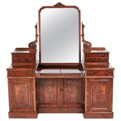 Exhibition Quality Victorian Burr Walnut Dressing Table
