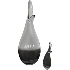 Holmegaard Glass Beak Vases, Designed by Per Lütken, from 1960s, Denmark